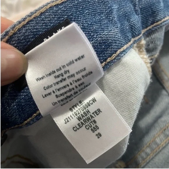 Veronica Beard Blake Classic Straight High Rise Button Fly Distresses Jeans 29/8 - Picture 10 of 10